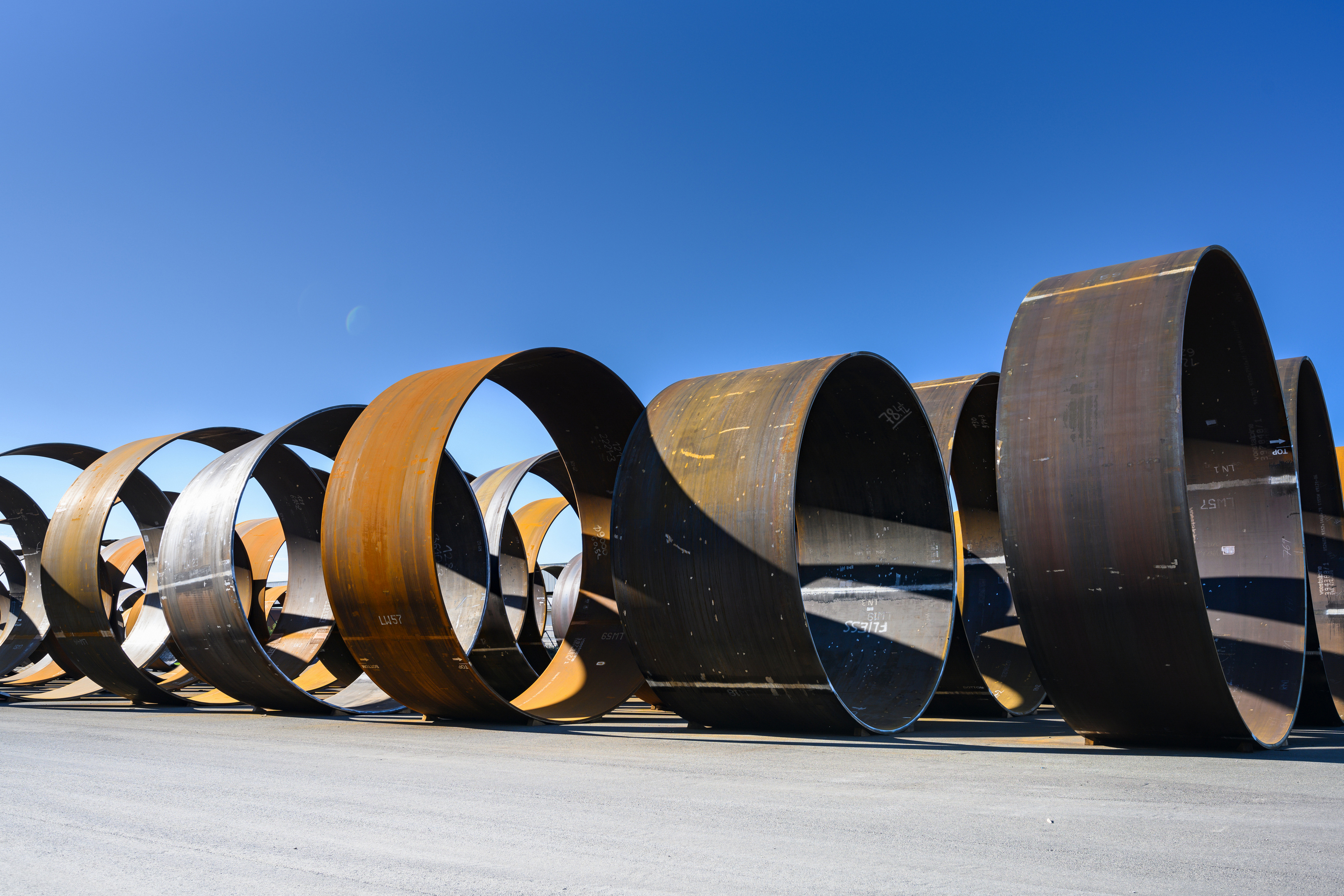 Stahlrohre Lagerplatz Holger Martens