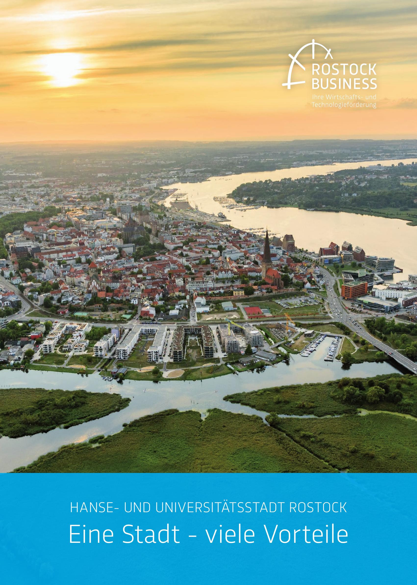 Rostock Business Imagebroschüre — Luftaufnahme Rostock, Fotografie Holger Martens